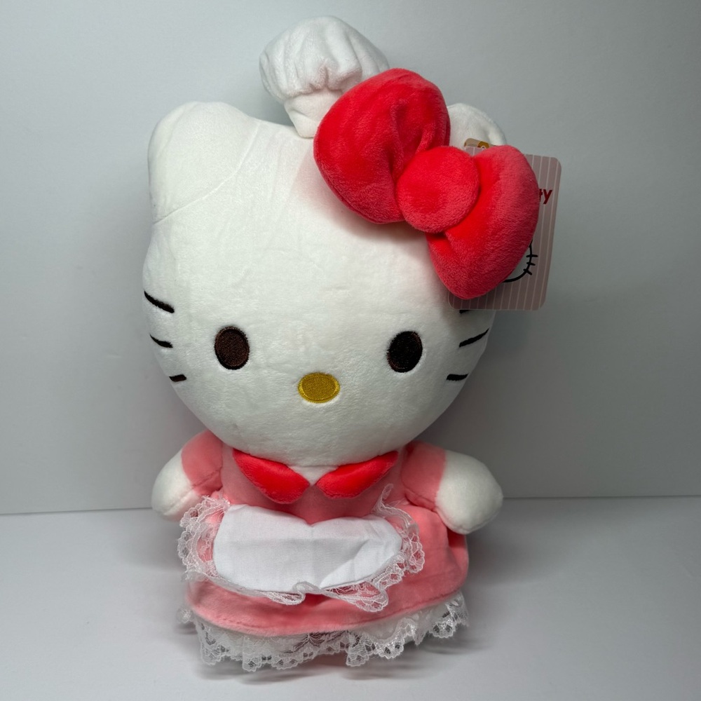 2023 Hello Kitty Bakery Chef Stuffed Plush Character Toy Pink Red Sanrio JHWH